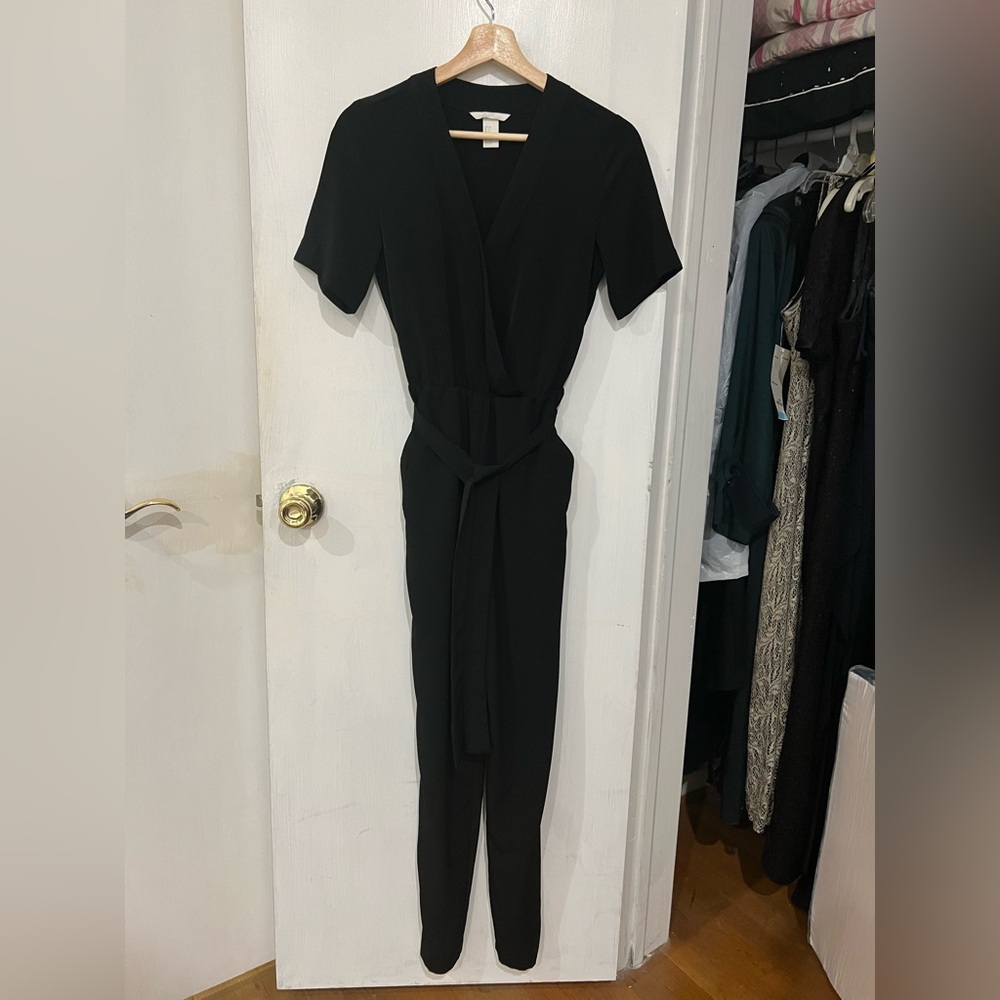 H&M Black Wrap Jumpsuit
